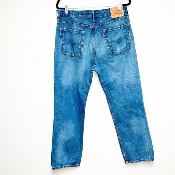 514™ STRAIGHT FIT LEVI’S® FLEX MEN'S JEANS Medium Wash Sz 36/30 - Picture 4 of 9